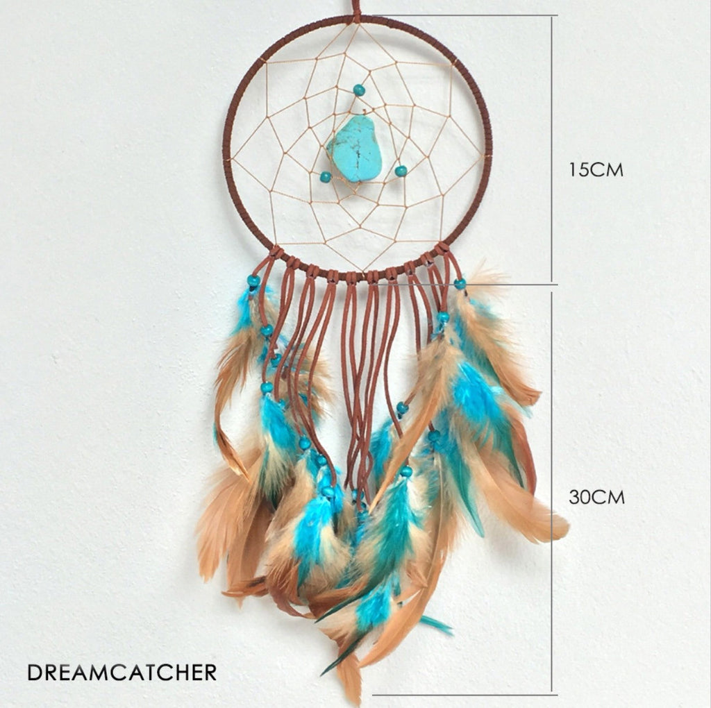 Dreamcatcher: Turquoise with Stones 6.5 - The Zen Shop