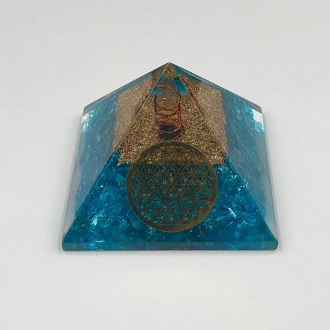 Orgone Pyramid, Chakra Blue 2.5"