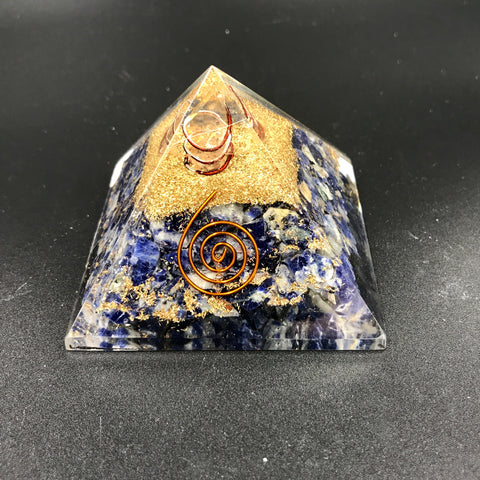 Orgone Pyramid, Lapis Lazuli 3"