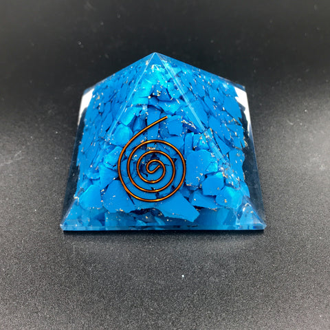 Orgone Pyramid, Turquoise 2.5"