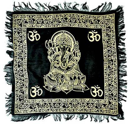 Altar Cloth Gold Ganesh