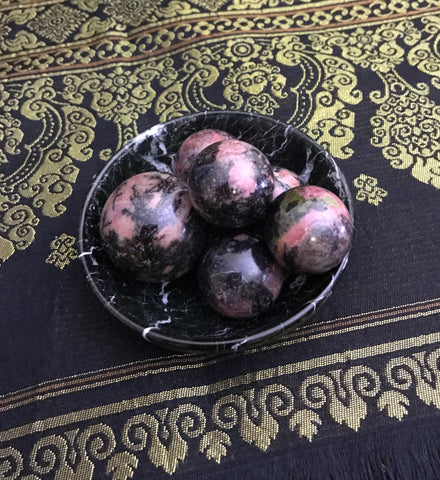 Rhodonite Sphere, Pick Your Size!