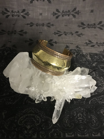 Triple Moon 2-tone Copper/Brass Bracelet