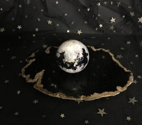 Moonstone Sphere, 57mm Diameter