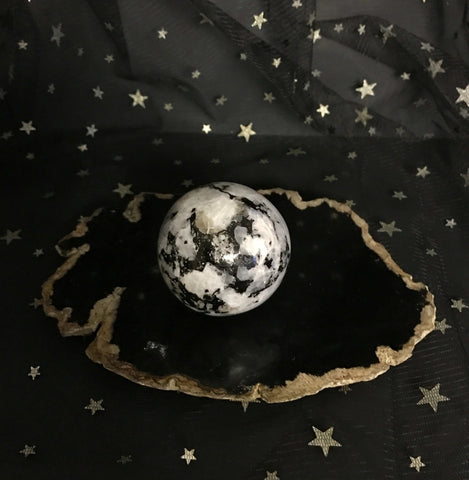 Moonstone Sphere, 57mm Diameter