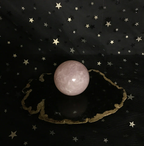 Rose Quartz Sphere, 58mm Diameter