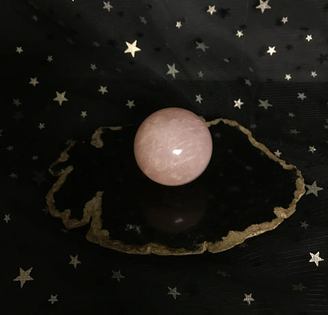 Rose Quartz Sphere, 53mm Diameter