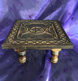 Wooden Altar Table, Triple Moon