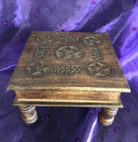 Wooden Altar Table, 5 Pentacle