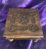 Wooden Altar Table, 5 Pentacle