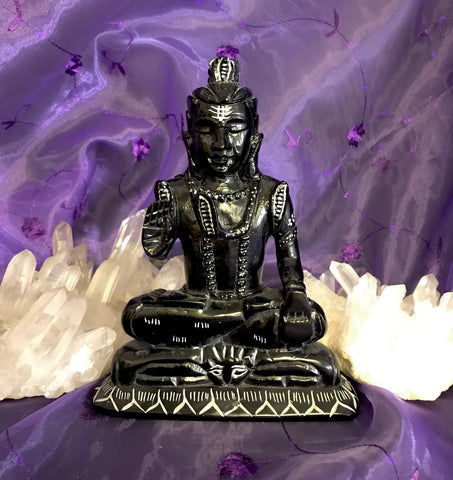 Statue, Carved Soapstone Lord Shiva (8.5")