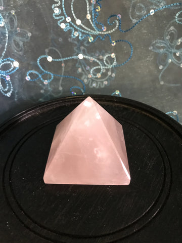Rose Quartz, Pyramid (2.5"x 2.5")