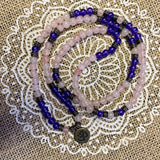 Rose Quartz & Purple Stone Mala