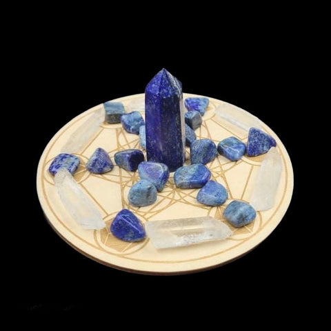 Lapis Lazuli Crystal Grid Set