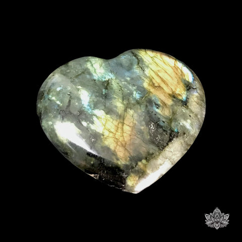 Labradorite Heart Specimen 3.75”