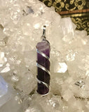 Amethyst Silver Wrapped Pendant